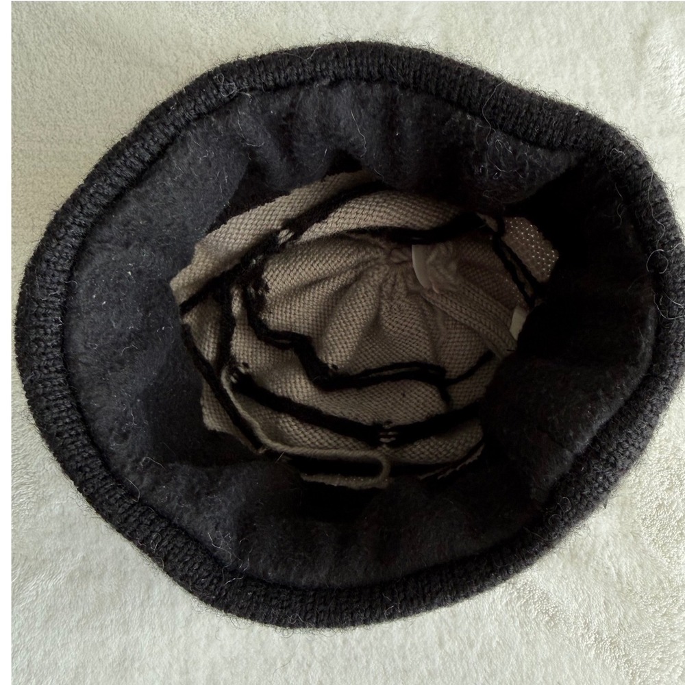 Turtle Fur‎ Beanie Hat with Tassle Gray Black Wool Yarn Fleece Lining Gorpe - Picture 7 of 10